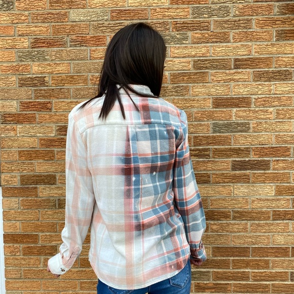 *CUSTOM DYED FLANNEL BUTTON DOWN - Picture 2 of 7